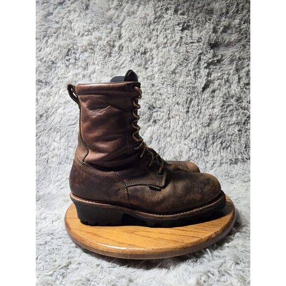 RED WING 4420 Loggermax Brown Steel Toe Waterproof Boots Size 10.5 D - Picture 3 of 7